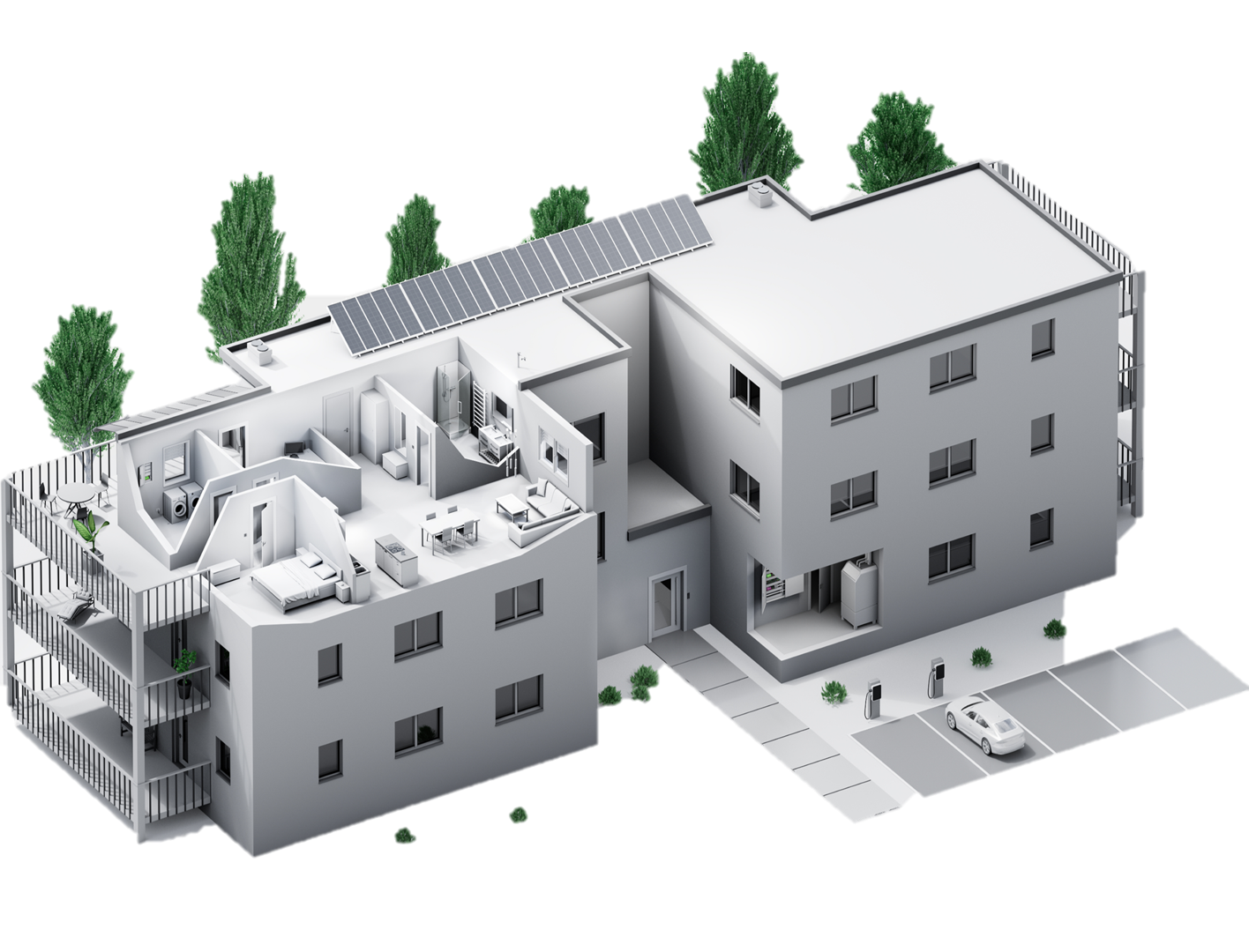 Bâtiment intelligent avec automatisation